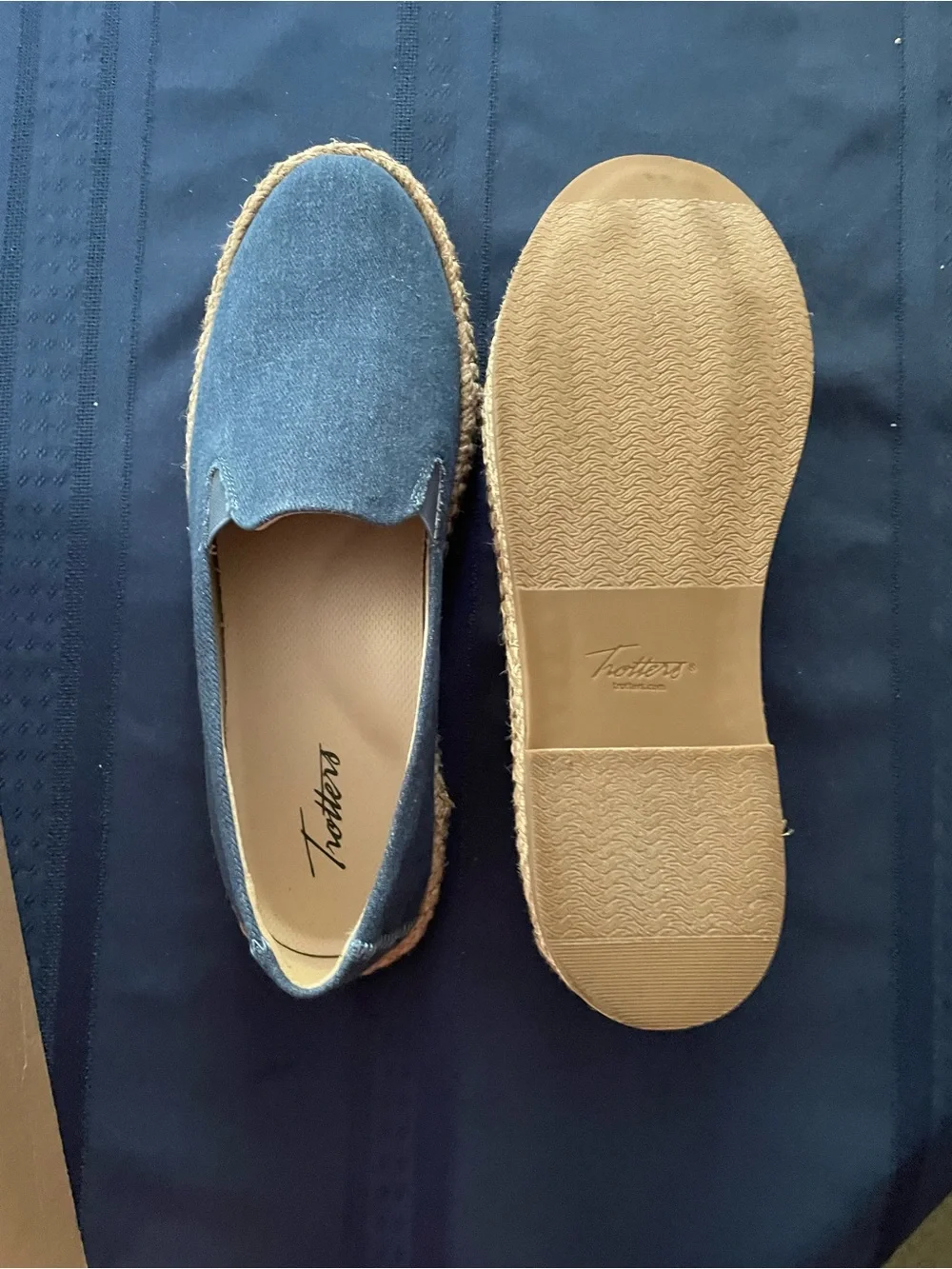 Trotters Poppy Espadrille Slip-On in Denim Blue
